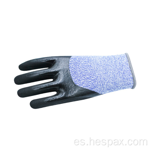 Guantes de seguridad PU de acero inoxidable anti -cortes Hestax